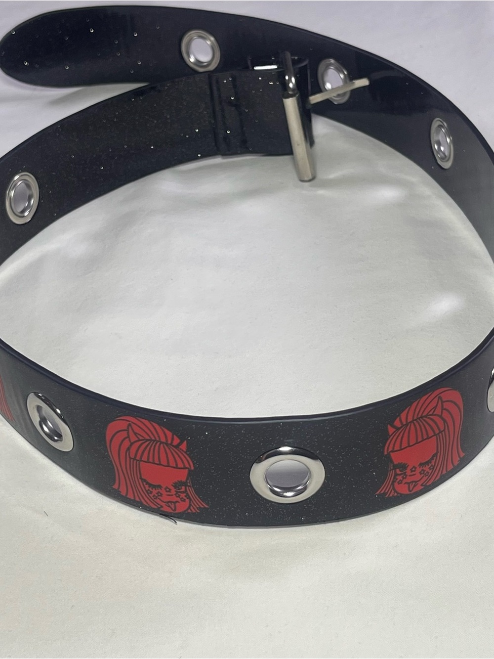 Valfre Black/Red Graphic Belt